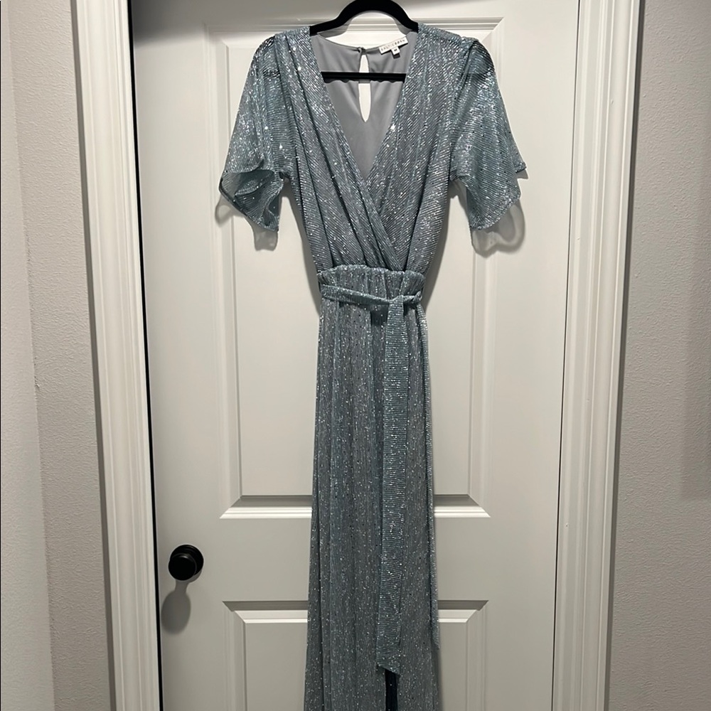 Baltic Born Grace Sparkle Gown | Dusty Blue - Size M - Picture 4 of 8